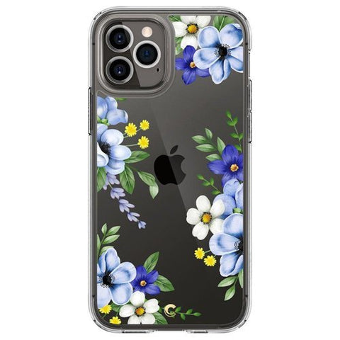 Husa Antisoc, Spigen, iPhone 12 Pro Max, Transparent cu Flori