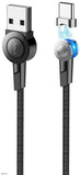 Cablu de Date, Hoco, Magnetic, Type-C, 1.2M, 2.4A, Negru