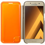 Husa Tip Carte, Samsung Galaxy A3 2017, Auriu, Originala