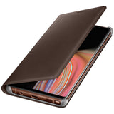 Husa Tip Carte de Piele, Samsung Galaxy Note 9, Originala, Maro
