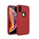 Husa Huawei Y6 2018 Defender Solid 3in1 Rosu