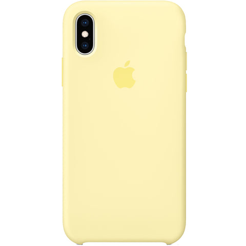 Husa Silicon, Originala Apple, iPhone X/XS, Galben