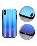 Husa iPhone XR Aurora Glass Albastru