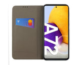 Husa Tip Carte, Smart Magnetic, Samsung Galaxy A72, Albastru Inchis