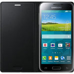 Husa Tip Carte, Samsung Galaxy S5 Mini, Negru, Originala