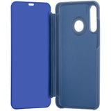 Husa Tip Carte, Clear-View, Huawei Y7 2019, Albastru