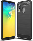 Husa Silicon Carbon, Samsung Galaxy A20E, Negru