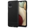 Husa Silicon Antisoc, Spigen, Samsung Galaxy A12, Negru