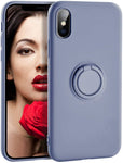 Husa Silicon, Ring Magentic, Huawei P30 Lite, Gri