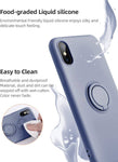 Husa Silicon, Ring Magentic, Huawei P30 Lite, Gri