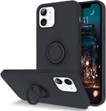 Husa Silicon, Ring Magnetic, Samsung Galaxy A22 (4G), Negru