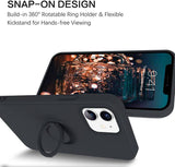 Husa Silicon, Ring Magnetic, Samsung Galaxy A22 (4G), Negru