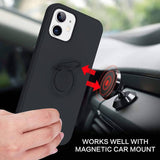 Husa Silicon, Ring Magnetic, iPhone 11, Negru