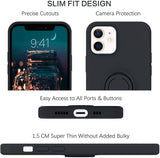 Husa Silicon Ring, Samsung Galaxy A51, Negru