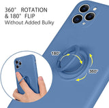 Husa Silicon, Ring Magnetic, Samsung Galaxy A22 (5G), Albastru Inchis