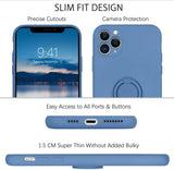 Husa Silicon, Ring Magnetic, iPhone 7/8/SE 2020, Albastru Inchis