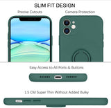 Husa Silicon, Ring Magentic Army, iPhone 12/12 Pro, Verde