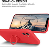 Husa Silicon Ring, Samsung Galaxy A20E, Rosu