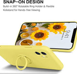 Husa Silicon, Ring Magentic, Samsung Galaxy A32 4G, Galben