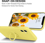 Husa Silicon, Ring Magnetic, Samsung Galaxy A52, Galben