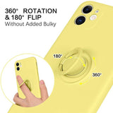 Husa Silicon, Ring Magentic, Samsung Galaxy A02S, Galben