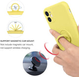 Husa Silicon, Ring Magentic, Samsung Galaxy A32 4G, Galben