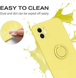 Husa Silicon, Ring Magentic, Samsung Galaxy A32 4G, Galben