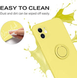 Husa Silicon, Ring Magnetic, Samsung Galaxy A52, Galben