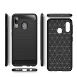 Husa Silicon Carbon, Samsung Galaxy A20E, Negru