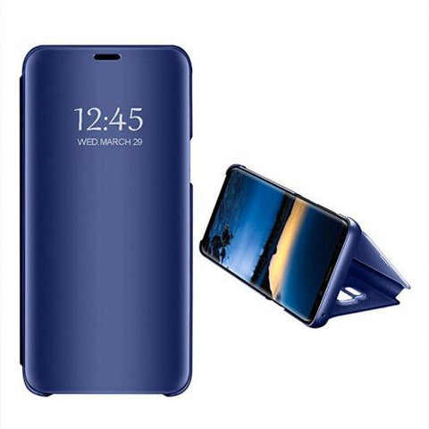 Husa Tip Carte, Clear-View, Samsung Galaxy J4 Plus, Albastru