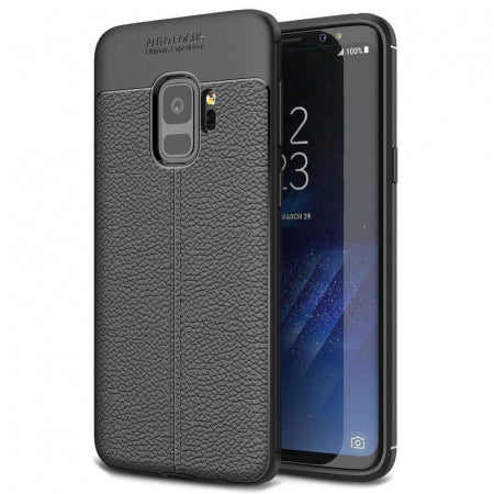 Husa Silicon Grain, Samsung Galaxy S9, Negru