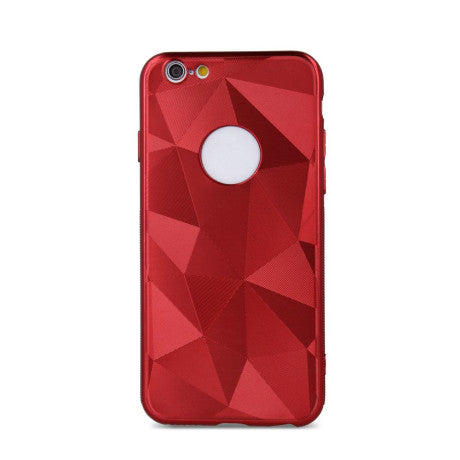 Husa Geometric, iPhone XR, Rosu