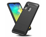 Husa Silicon Forcell, Carbon, Samsung Galaxy A20E, Negru