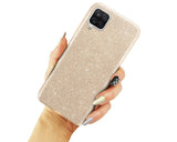 Husa Silicon Forcell, Samsung Galaxy A12, Auriu cu Sclipici