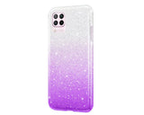 Husa Silicon Forcell, Samsung Galaxy A12, Mov cu Sclipici