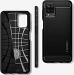 Husa Silicon Antisoc, Spigen, Samsung Galaxy A12, Negru