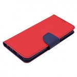Husa Tip Carte, Xiaomi Redmi 9C, Rosu-Albastru