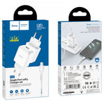 Incarcator + Cablu, Hoco N2 Vigor, USB Micro-USB, Alb