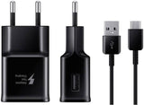 Incarcator + Cablu, Type-C USB, Samsung Original, Incarcare Rapida 15W, Negru
