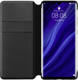 Husa Tip Carte din Piele, Originala, Huawei P30 Pro, Negru