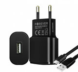 Set Forever, Adaptor + Cablu, USB la Type-C, Negru