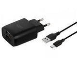 Încarcator de perete XO L57 2x USB 2,4A + cablu USB-C, negru