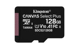 Card de memorie MicroSD Kingston Canvas Select Plus, 128GB, 100MB/s, cu adaptor, Negru