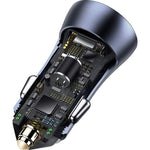 Incarcator Auto, Baseus, 40W  X2 USB, Negru
