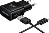 Incarcator + Cablu, Type-C USB, Samsung Original, Incarcare Rapida 15W, Negru