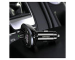 Modulator FM, Usams, X2 USB, 3.4A, Negru