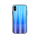 Husa Aurora Glass pentru P Smart 2019, Albastru