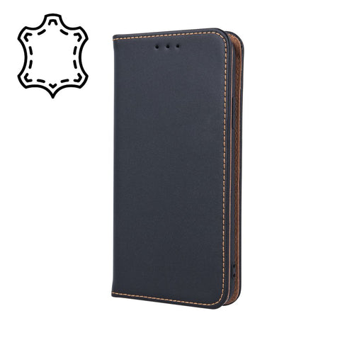 Husa Tip Carte, Piele Originala, Samsung Galaxy A20S, Negru