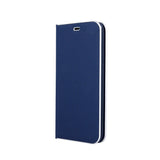 Husa Tip carte Smart Venus Carbon pentru Samsung Galaxy S20+, Albastru inchis