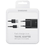 Incarcator + Cablu, Type-C USB, Samsung Original, Incarcare Rapida 15W, Negru
